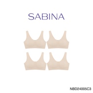 ( Set 4 ชิ้น ) [Online Exclusive] Sabina Perfect Bra Level 1 เสื้อชั้นใน ไร้ตะเข็บ ไร้โครง รหัส NBD2