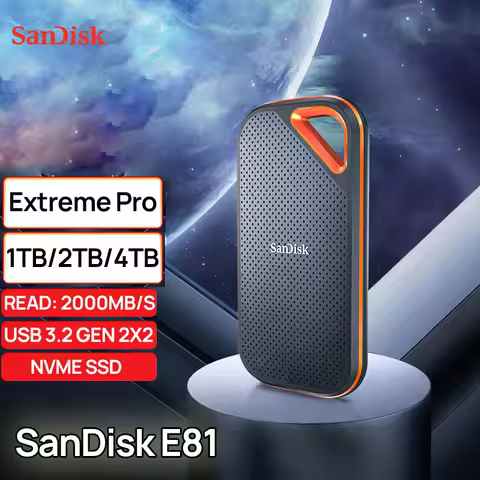 Sandisk E81 Extreme Pro Portable SSD1TB 2TB 4TB External Solid State Disk Read Speed Up To 2000MB/s 