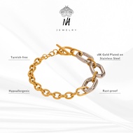 najewelry OVAL TWO TONE CHAIN BRACELET