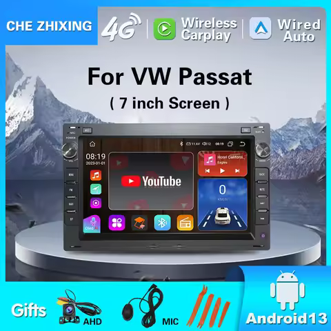 Carplay Android 13 For VW Passat B5 MK4 MK5 Golf 4 Polo Bora Jetta T5 Navigation Car Player GPS WIFI