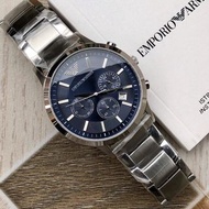 代購 Armani 男裝藍盤鋼帶手錶 AR2448