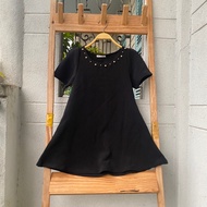 2hand black dress for under 1m5 KOREA.N waist 71 to 74cm length 69cm code 299