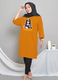 TUNIK BASIC OVERSIZE VAQUE DSRL MIDI DRESS