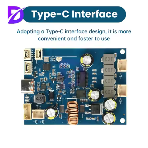 DC 6.6V-8.4V Bluetooth Audio Amplifier Board With 2 * 25W Adjustable Tuning And Integrated Charging 