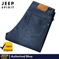 JEEP SPIRIT brand jeans men's multifunctional washed denim pants casual pants