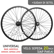 HITAM Wheelset Bicycle Rims Uk 20 Alloy Black Front/Rear Wheel Rims Ready To Be Finished | High Quality