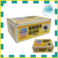 ✲ ✢ ▪ MGK BINDER CLIPS, COLOR: BLACK, 12 PCS/BOX