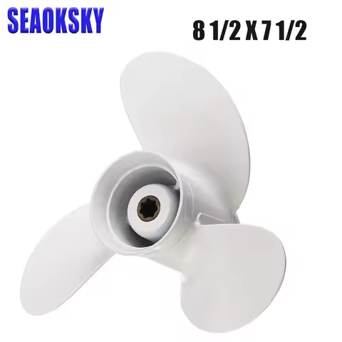 6G1-45943 Propeller 8 1/2x7 1/2-N Fit Yamaha Outboard Engine 6HP 8HP F6 F8 F9.9 Aluminum 7 Tooth Spl