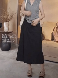 Plus Size Workwear Skort High Waist Slimming 8-Part