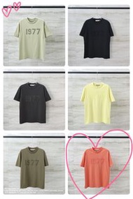 FOG ESSENTIALS最新款1977植絨字母短袖T恤