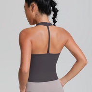 【LASYYOGA】Sports Bra Women's Sexy V-neck Fashion Halter Gather Breathable Bra Yoga Pilates