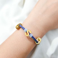 Elegant initial letter S pendant, genuine gold, grade 875