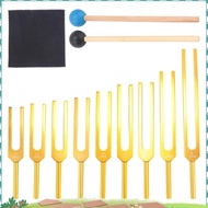 Tuning Forks Set 9Pcs 174/285/396/417/528/639/741/852/963Hz Tuning Fork, Sound Healing Tool Set for 