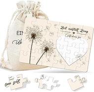 Voucher Puzzle, Voucher to Fill Yourself, 24 Vouchers Birthday with Cotton Bag, Time Instead of Stuf