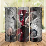 1ชิ้น แก้วเก็บความเย็นและความร้อน สแตนเลส, แบบ Deadpool & Wolverine ขนาด 20 ออนซ์, ของขวัญที่ยอดเยี่