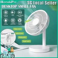 🚚SG Fast Delivery📦3600mAh USB Table Fan Timer Fan 7 Blades 4 Speeds Wind Low Noise Electric Home Off