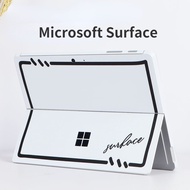 Laptop Sticker For Microsoft Surface Go 2 Surface Pro 7 6 5 4 3 2 X  Back Skin With Edge Tablet Two-in-one Film White Black Cartoon Simple Plain Anti-scratch Waterproof HD Printing