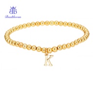 1set 1pc Brass Pendants Bracelets golden Letter K 0.16 inch(0.4cm) Inner Diameter: 2.17 inch(5.5cm) 