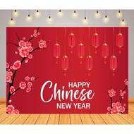 7x5ft Chinese Spring Festival Photography Backdrop Red Lantern Photo Background 2026 Year of Horse C