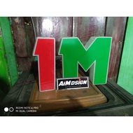 Acrylic Letters Arise / Acrylic 3D Letters Wall Decoration On LED