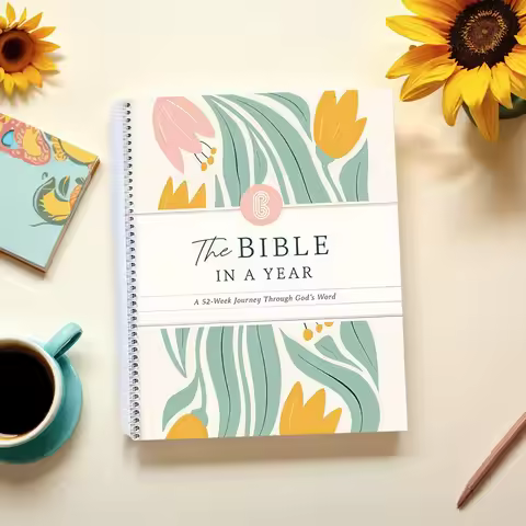 The Bible in A Year Spiral Bible Study Guide Womens Bible Study Plan 52 Week Study Guide Book for Da