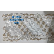 LACE TILE WIDTH 5 to 7cm PRICE PER ROLL CONTAINS 15 YARDS