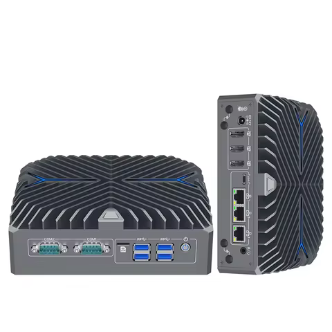 Topton 3*2.5G LAN Fanless Mini Firewall PC Intel Ultra 5 125U i7 1255U i3 1215U 3*HDMI2.0 IoT Indust