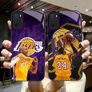 YS-65 Lakers Basketball HD Glass Casing for OPPO A16 A16S A54S A95 A74 F19 F19S Reno 6 Lite