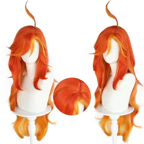 Game Genshin Impact Pyro Archon Mavuika Cosplay Wig Long Heat Resistant Synthetic Hair Wigs
