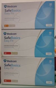 現貨！Medicom SafeBasics Easy Fit白色乳膠手套