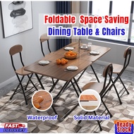 Macalline Foldable Wood Table 3'x3' or 2’x3’ Black/white/wood Mamak Hawker table / Meja Lipat Plastik / Meja Makan