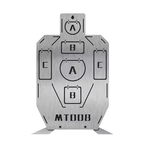Stainless Steel Shooting Target for IDPA IPSC Training Metal Target for CO2 Pistol, BB Bullet, Water