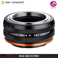 K&amp;F Concept Lens Mount Adapter M42/NIK F/Canon (EF/EF-S)/Nikon F (G-Type)/Canon FD &amp; FL 35mm/Minolta Rokkor (SR/MD/MC) Lens to Sony E Mount Camera