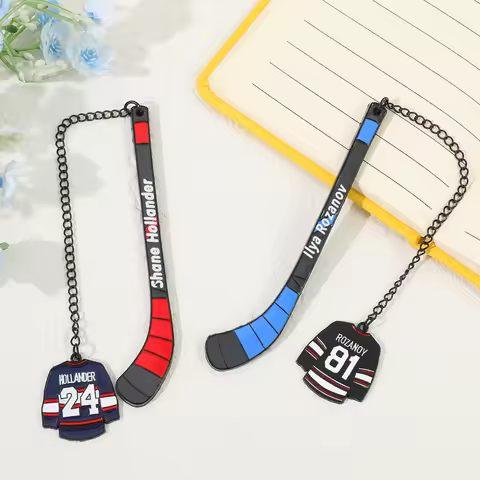 Heated Rivalry Hockey Stick Bookmarks Shane Hollander #24 & Ilya Rozanov #81 Page Markers Book Lover