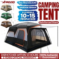 khemah Camping Tent 6–15 Person Tent with Reinforced Frame Waterproof & Sunproof Fabric Excellent Ve