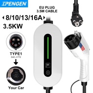 IPENGEN Electric Car Charger TYPE 2 3.5KW EV Charging Cable TYPE 1 GBT EV Charger Station Wallbox EV