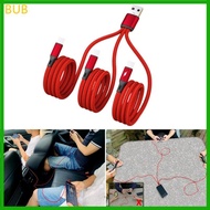 BUB 3-in-1 Nylon Braided Laptop Charger Wire USB to 3x Type-C Charger Cable Wire