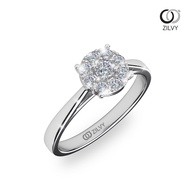 Zilvy แหวนเพชรผู้หญิงเพชรรวม 0.21 กะรัต น้ำร้อย