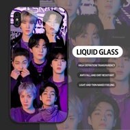 Tempered Glass case For Apple iPhone X XR XS MAX cellphone case BTS Bangtan Sonyeondan HP Casing Cus