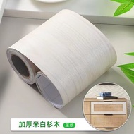加厚米白杉木紋牆紙