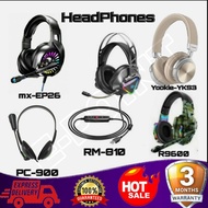 Ready Stock Gaming Headphones/Standard Headphones/YKS3/R9600/MX-EP26/RM-810/PC-900