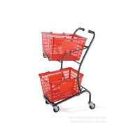 Liangda Supermarket Shopping Cart Double Layer Shopping Cart KTV Shopping Basket Trolley Supermarket