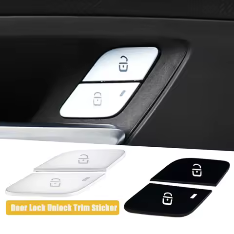 Car Door Lock Unlock Switch Button Trim Cover Sticker For Mercedes Benz A B CLA GLA GLB W177 W247 C1
