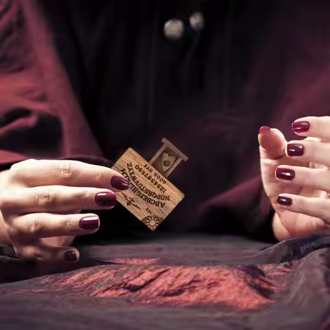 Spirit Board Game Wooden Ouija Boards Miniatures With Planchettes Miniature Board For Family Friends