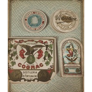 Vintage Old Labels Ginebra 4pcs Set
