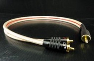 『永翊音響』AXE SA-602S  鍍銀3.5立體頭對RCA連接訊號線 50cm
