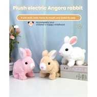 Plus Plush Electric Little White Rabbit Simulation Pet Can Walk Can Bark Can Move Mouth Can Shaking 