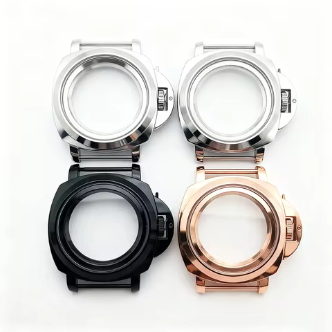 40mm No logo Safety Lock Watch Case Crown Protecting Device With Lever For Seiko Panerai Luminor NH3