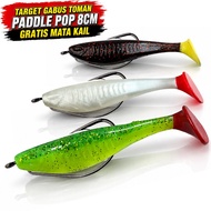 Softlure Paddle Pop Zman 8cm Johncoo Not Ozmy Super Baby Silencer Fishing Bait Snakehead Fishing