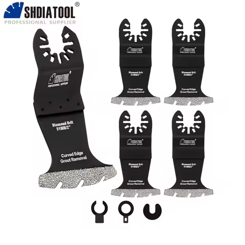 SHDIATOOL Diamond Oscillating Saw Blades 51mm Curved Edge Universal Multi Tool Blade For Cement Mort